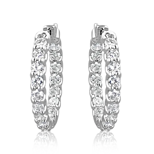 Diamond Hoop Earrings