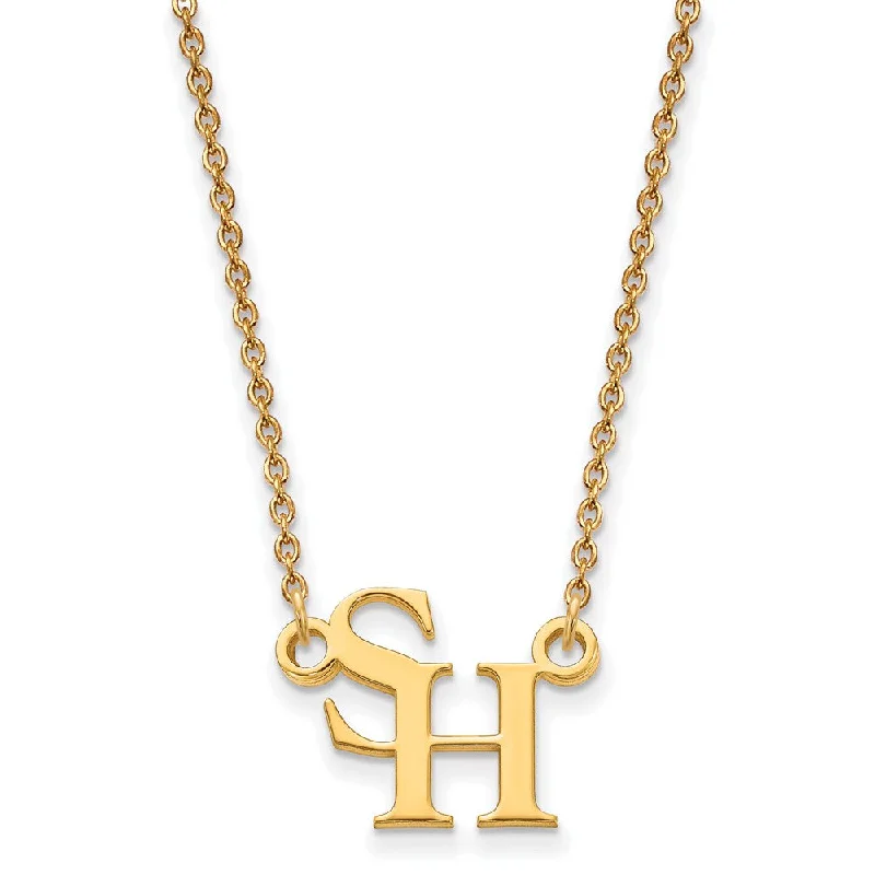 14k Gold Plated Silver Sam Houston State Small Pendant Necklace