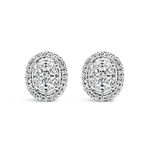 Diamond Cluster Earrings