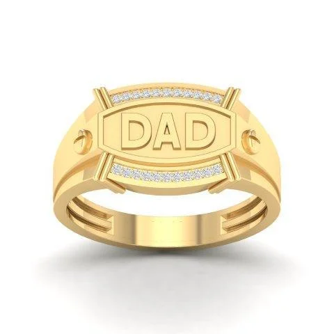 10K 0.08CT D-MENS RINGS "DAD"