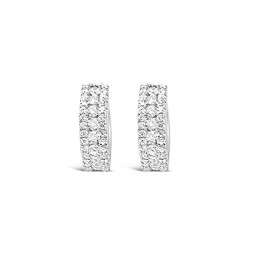 Diamond Huggie Hoop Earrings