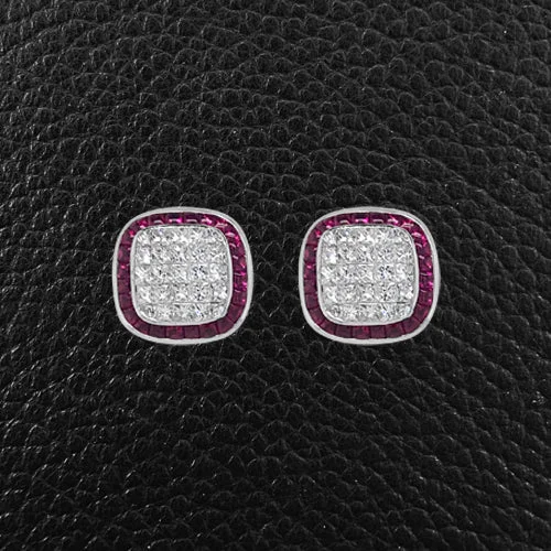 Ruby & Diamond Earrings