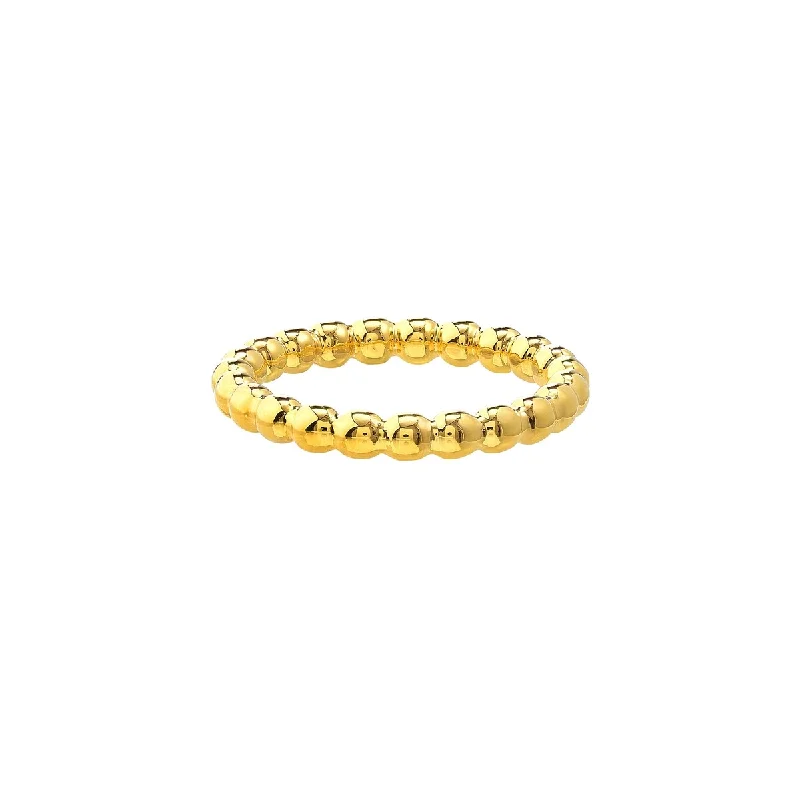 Marquee Jewels 14K Solid Yellow Gold Bead Ring