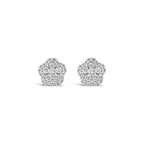 Diamond Flower Earrings