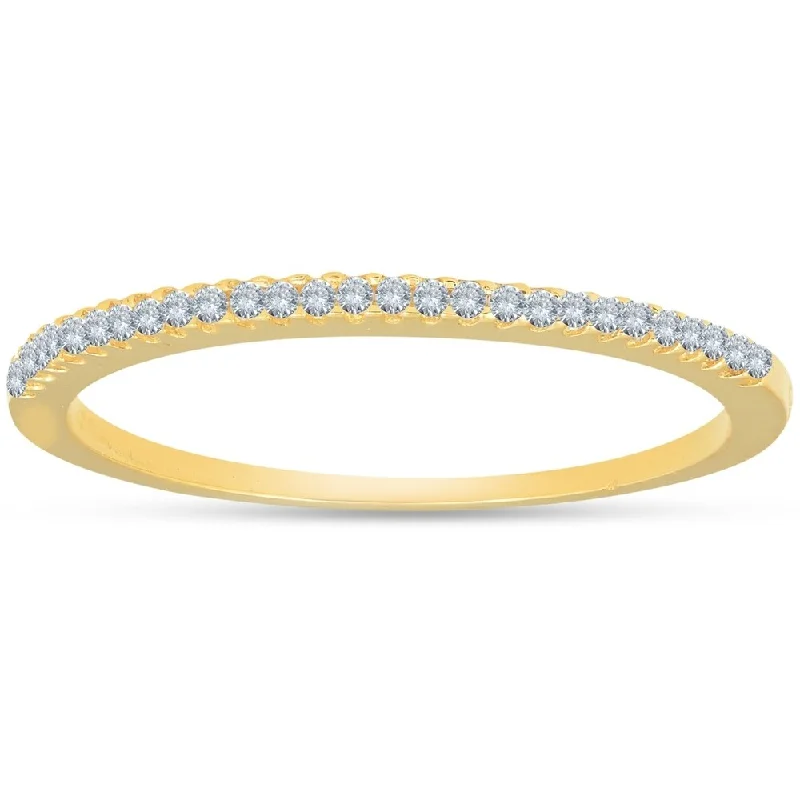 1/10ct Diamond Wedding Ring 14k Yellow Gold