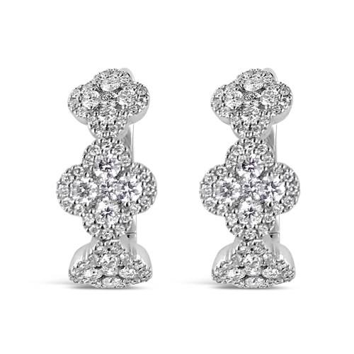 Triple Clover Diamond Earrings