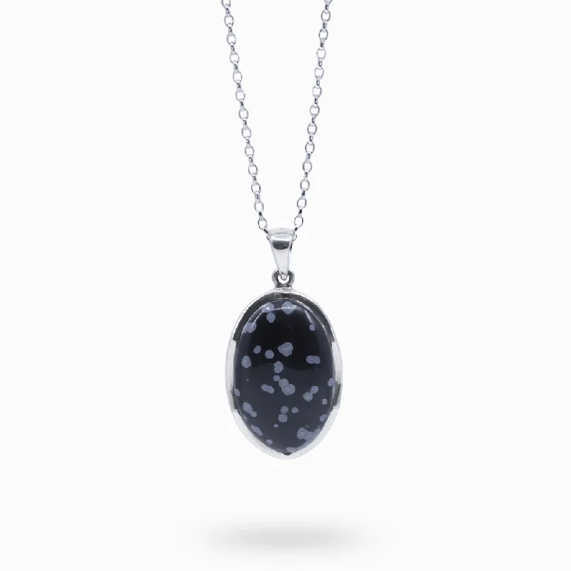 Snowflake Obsidian Necklace