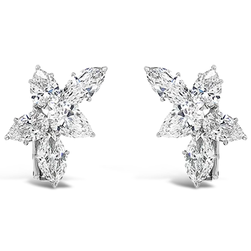 Marquise & Pear Shaped Diamond Earrings