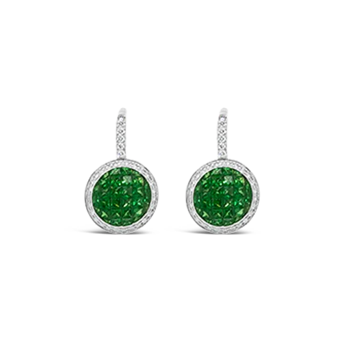 Tsavorite & Diamond Earrings