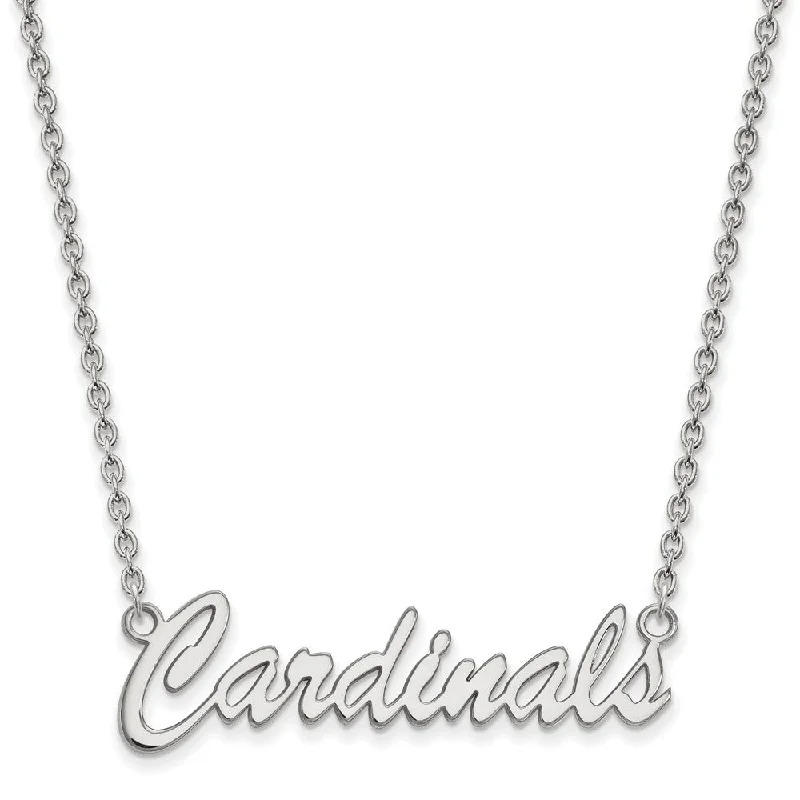 Sterling Silver U of Louisville Medium Pendant Necklace