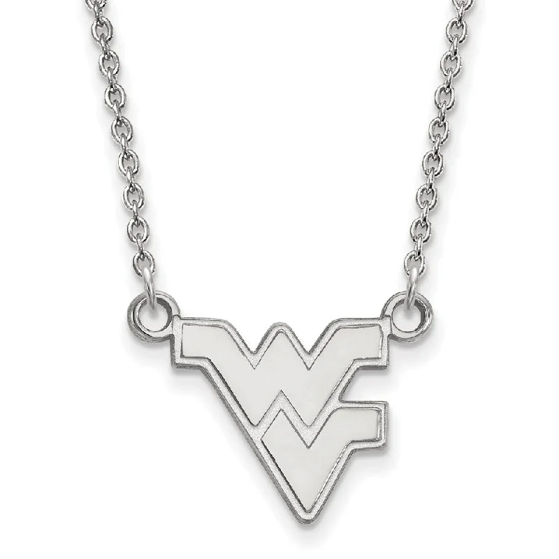 Sterling Silver West Virginia U Small Pendant Necklace