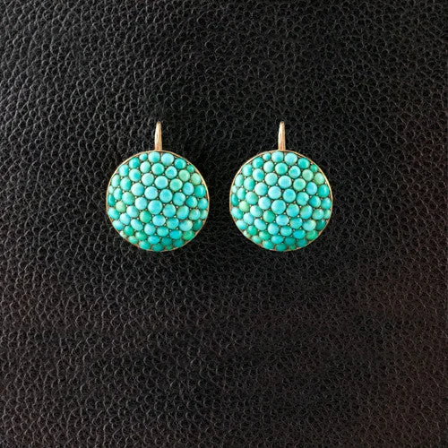 Turquoise Bead Estate Earrings