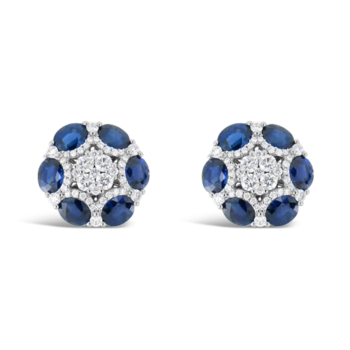 Sapphire & Diamond Earrings