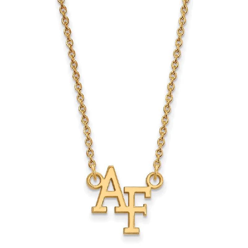 14k Gold Plated Silver Air Force Academy Small Pendant Necklace