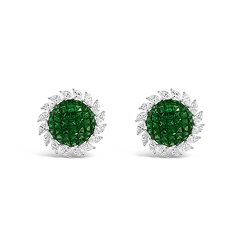 Tsavorite & Diamond Earrings