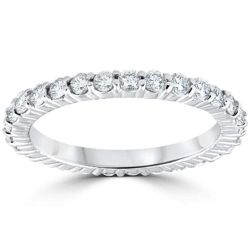 1cttw Diamond Eternity Wedding Ring 14k White Gold