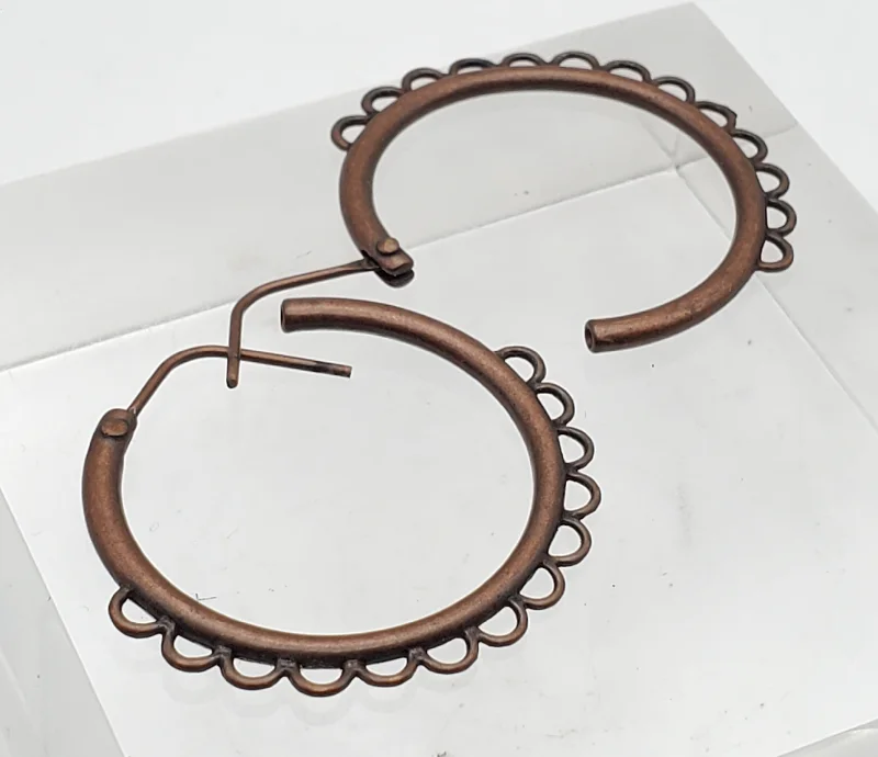 Vintage Copper Hoop Earrings