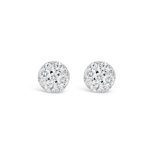 Diamond Disc Earrings