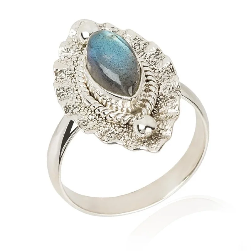 925 Sterling Silver Labradorite Ring