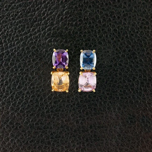 Multi-color Sapphire Earrings