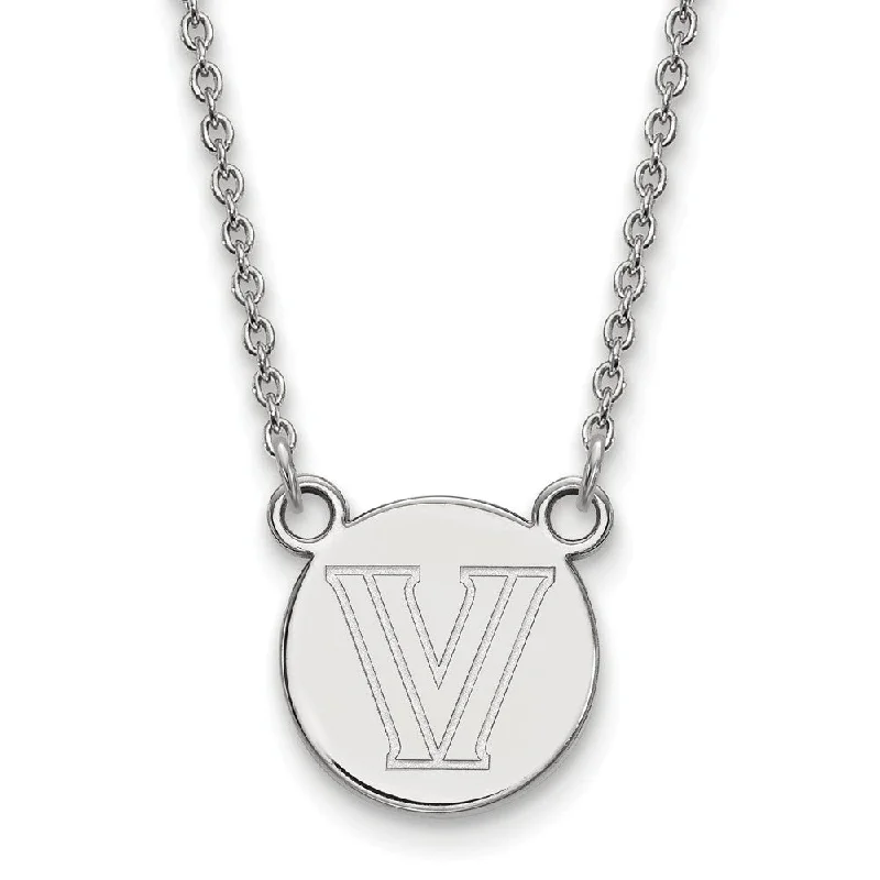 Sterling Silver Villanova U Small Disc Necklace