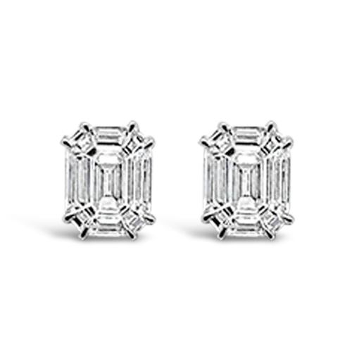 Invisible set Diamond Earrings