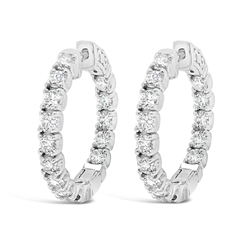 Diamond Hoop Earrings