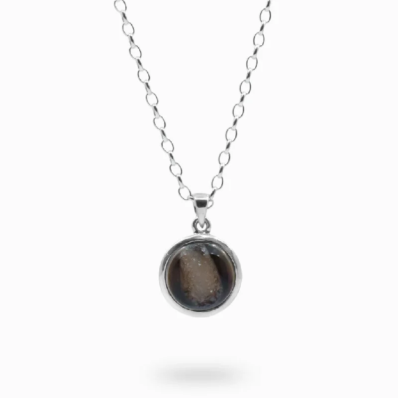 Onyx Druzy Necklace