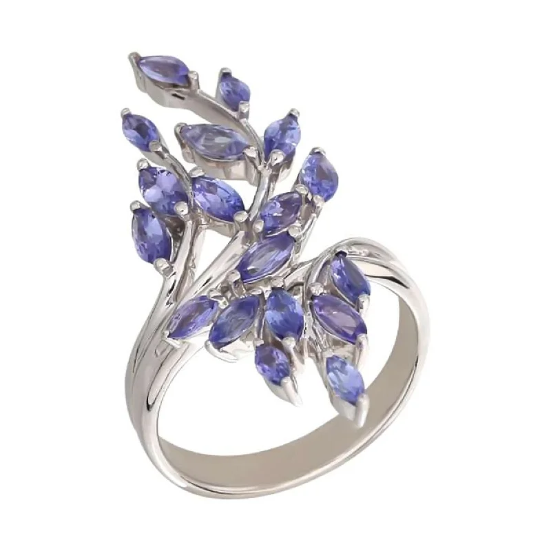 925 Sterling Silver Tanzanite Fancy Ring