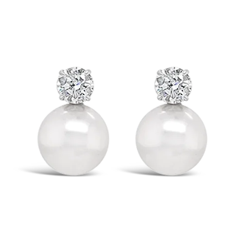 Pearl & Diamond Earrings