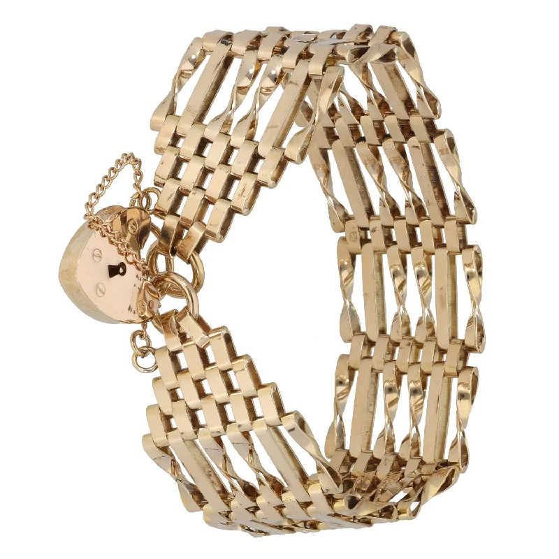 9ct Gold Gate Bracelet