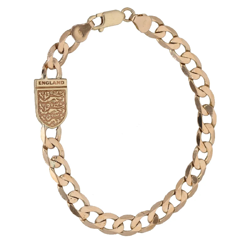 9ct Gold England Curb Bracelet