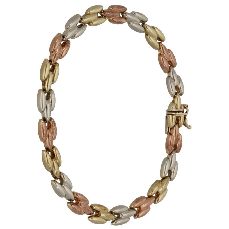 9ct Tri-Colour Gold Fancy Bracelet