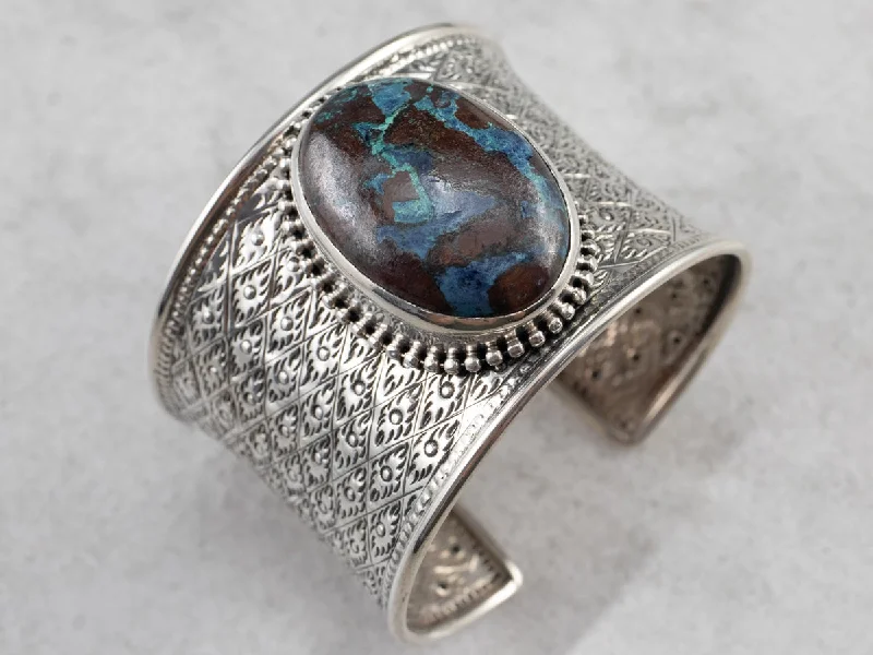 Sterling Silver Chrysocolla Cuff Bracelet