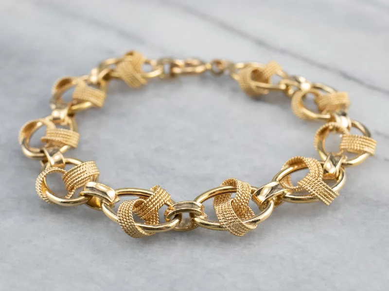 18K Gold Fancy Link Bracelet