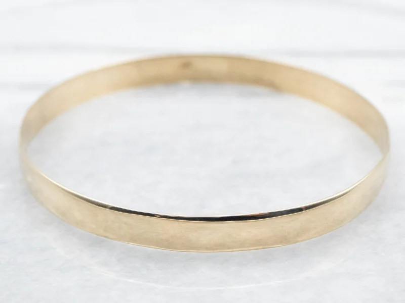 Yellow Gold Plain Bangle Bracelet