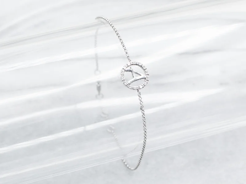 Adjustable Diamond "A" Bracelet