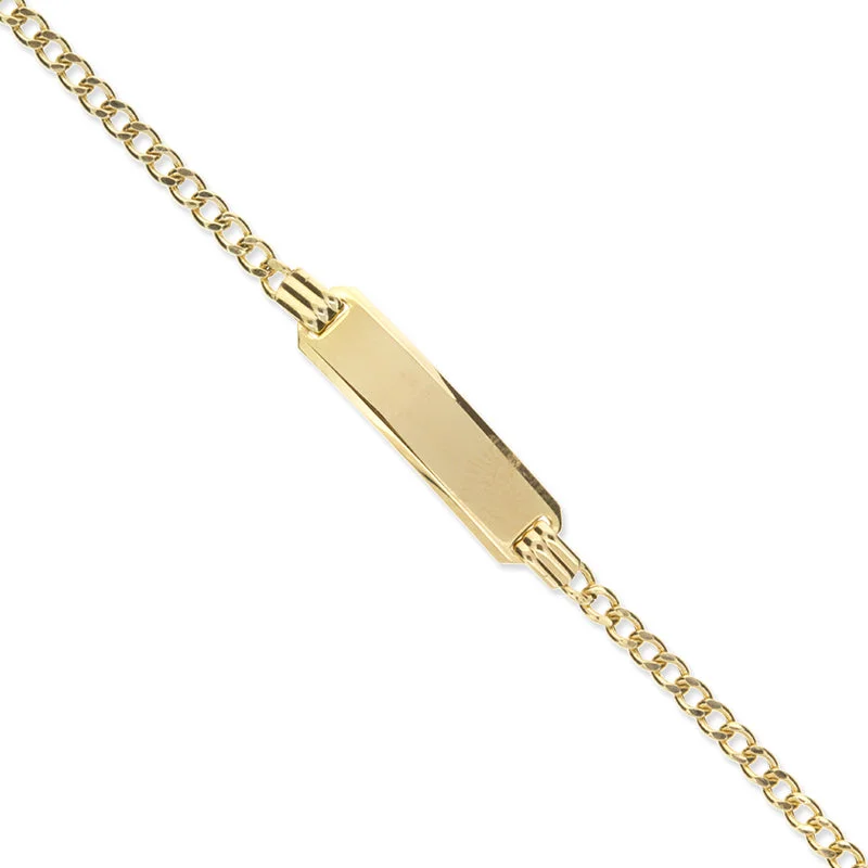 New 9ct Gold Curb ID Bracelet