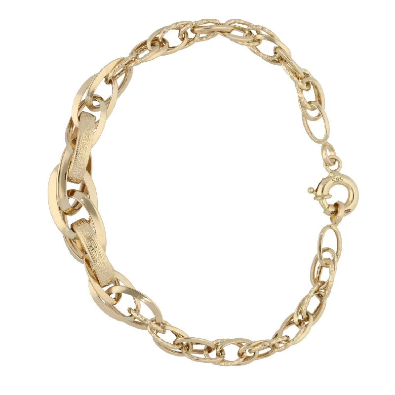 New 14ct Gold Fancy Link Bracelet