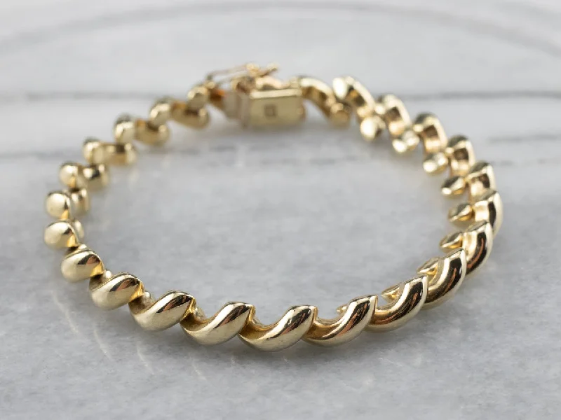 Yellow 14K Gold San Marco Chain Bracelet