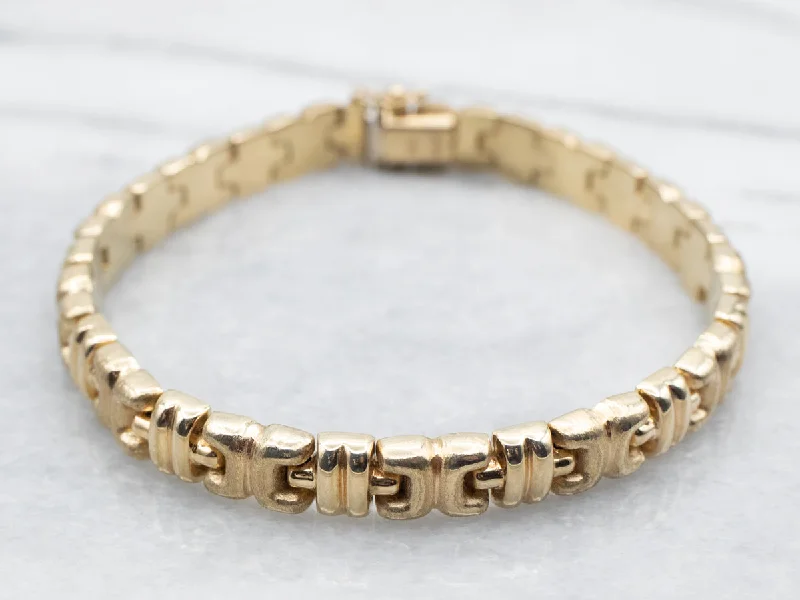 Yellow Gold X Link Bracelet