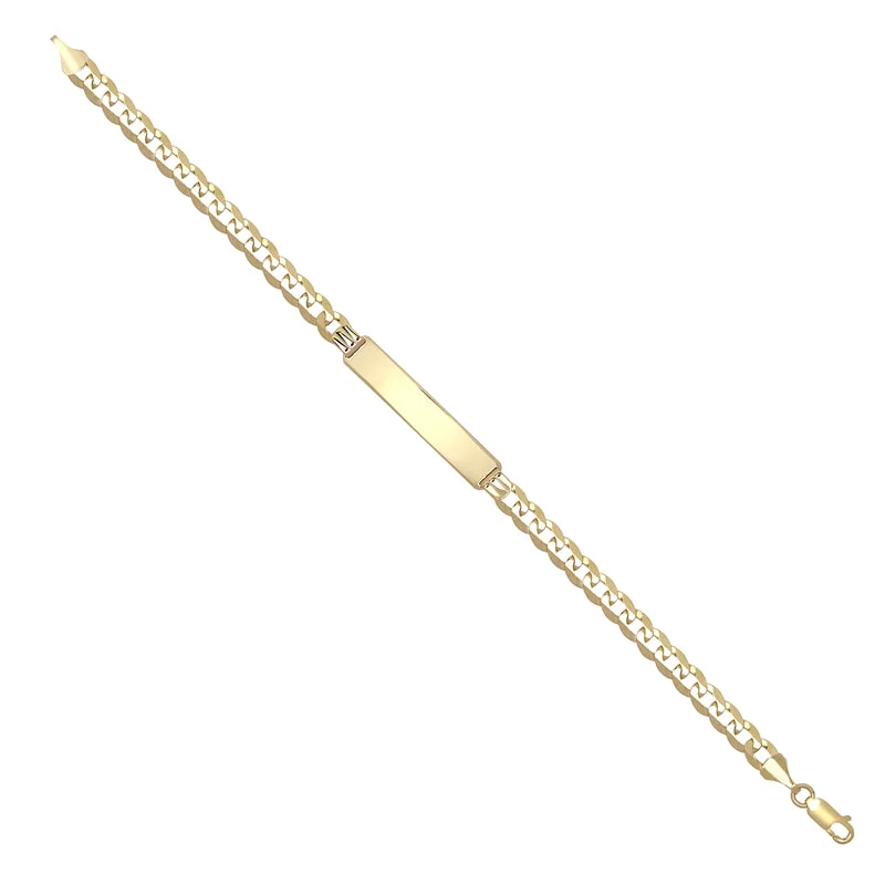 New 9ct Gold 5.8mm Curb ID Bracelet