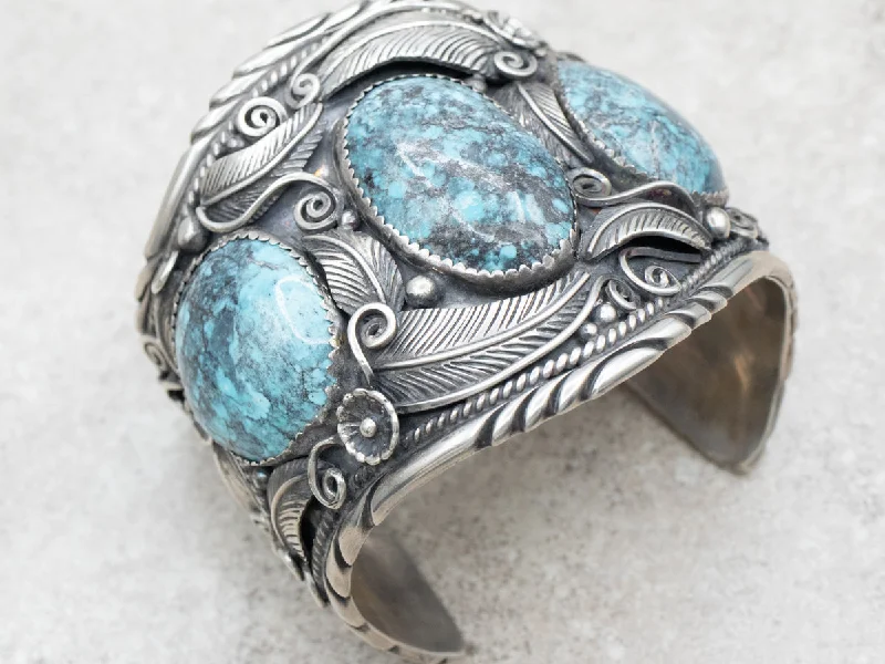 Vintage Native American Turquoise Cuff Bracelet