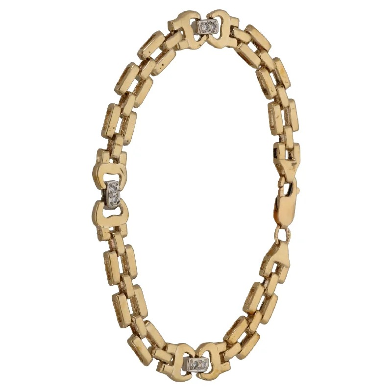 9ct Gold Cubic Zirconia Alternative Bracelet