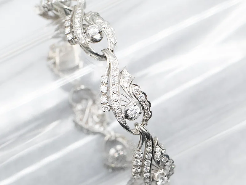 Stunning Old Hollywood Diamond Link Bracelet