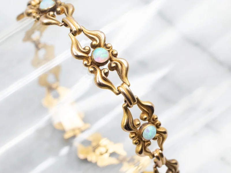 Victorian Revival Opal Link Bracelet