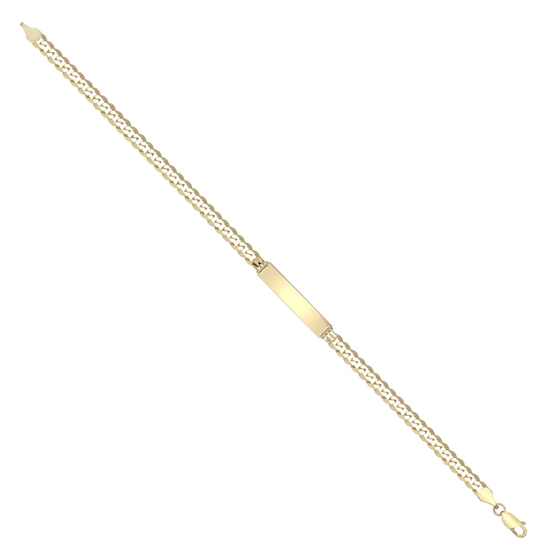 New 9ct Gold Curb ID Bracelet