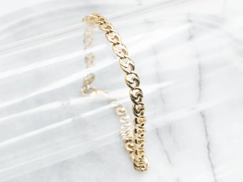 Gold Swirl Link Bracelet