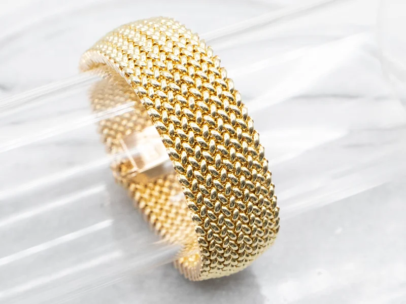 Wide Mesh Link Bracelet