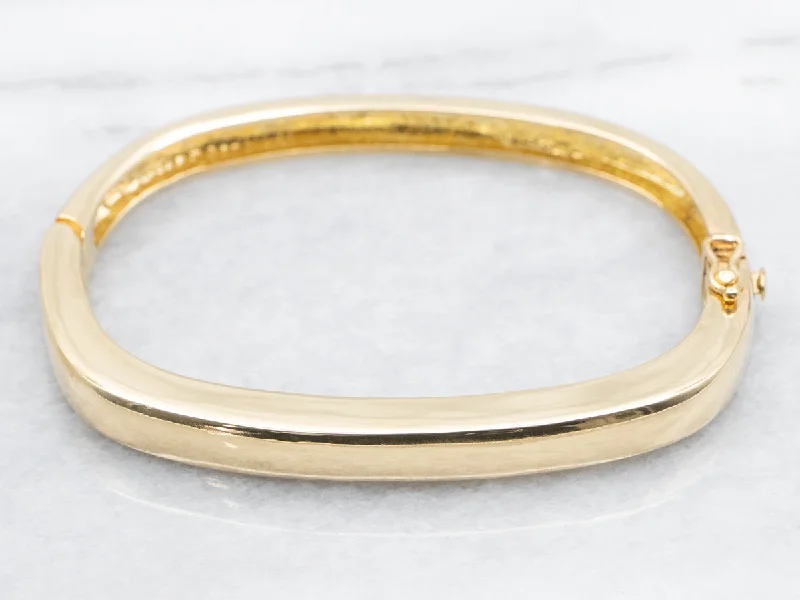 Yellow 18-Karat Gold Hinged Bangle Bracelet